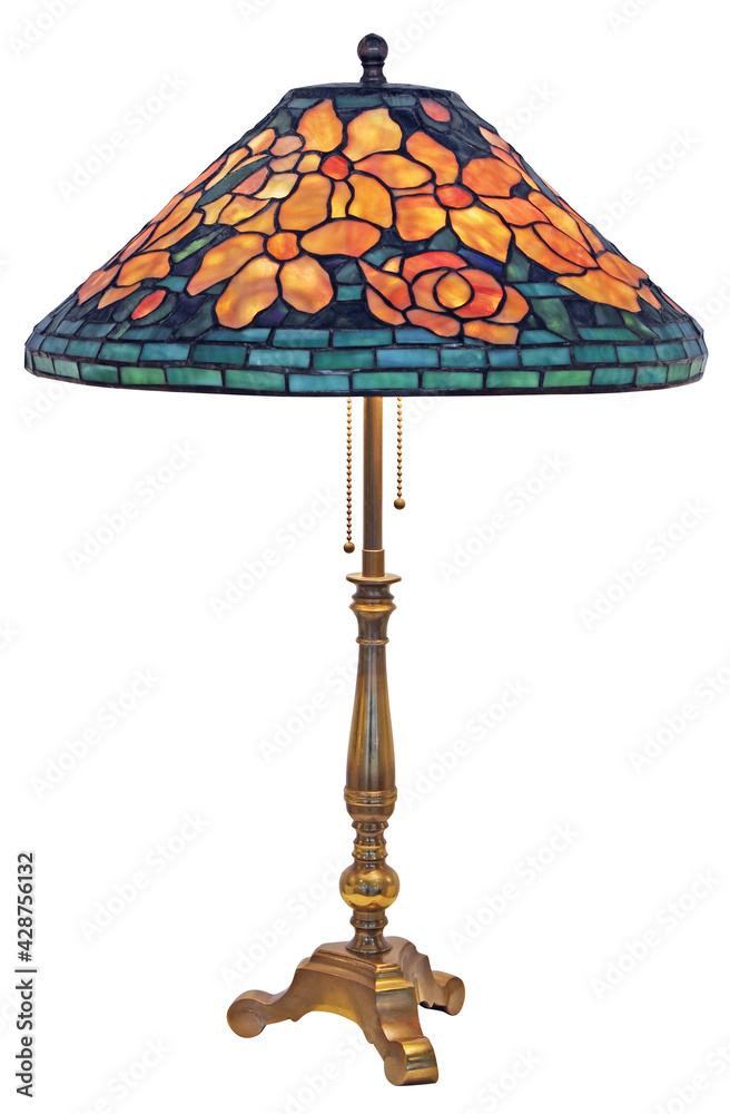 Tiffany Table Lamp isolated on white background Tiffany Table Lamp isolated on white background