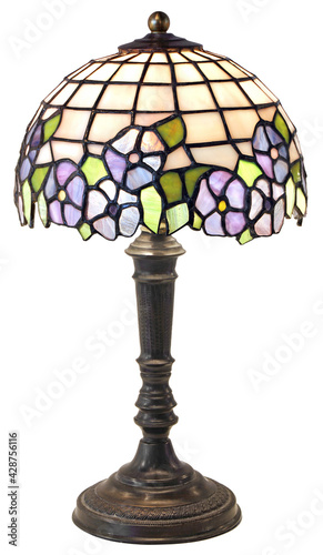 Tiffany Table Lamp isolated on white background © smuki