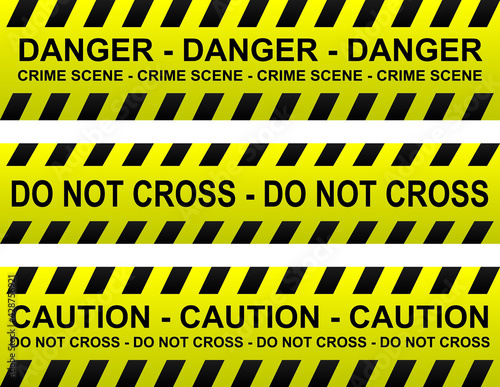 Caution, danger, and police tape attention © Anton