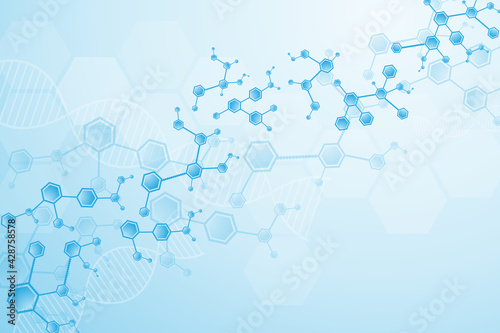Abstract molecules medical background