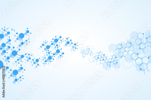 Abstract molecules medical background.