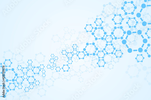 Abstract molecules medical background.