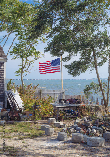 us flagge in provincetown photo