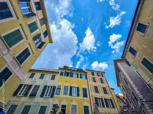 varazze medieval village painted houses by the sea liguria italy city hall place