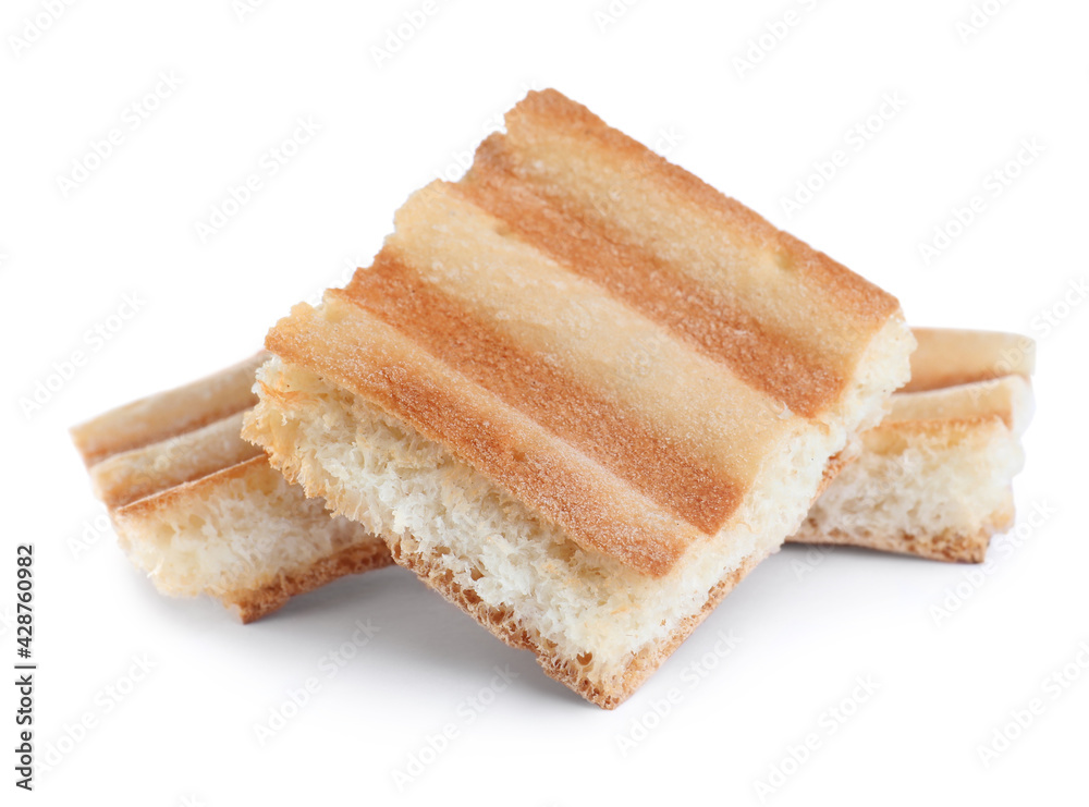 Delicious crispy pita chips on white background Delicious crispy pita chips on white background