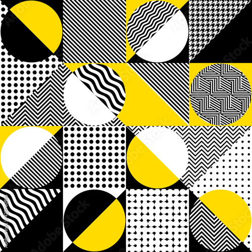 Geometric abstract pattern in patchwork style.