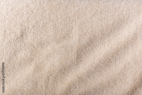 Canvas Print Milky white terrycloth background. Milky fabric. Textile surface.