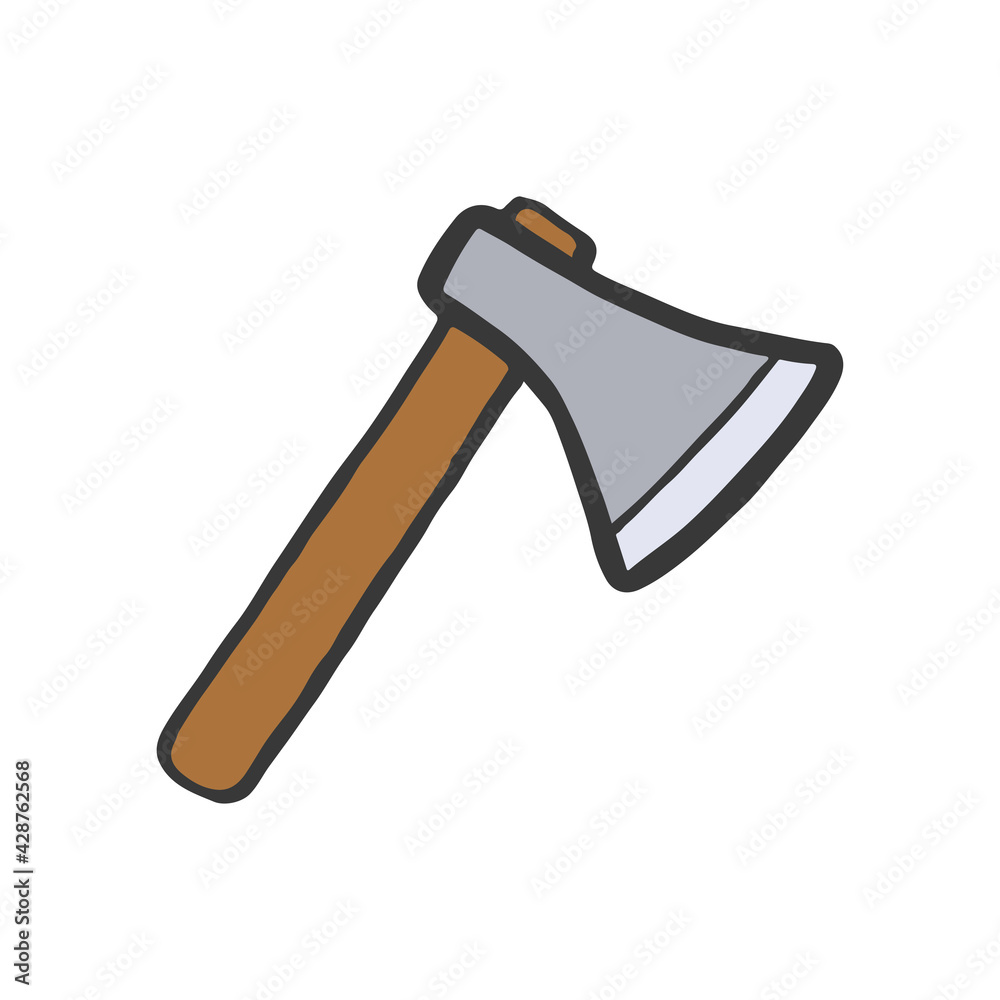 ax Vector clip art illustration icon for design cartoon flat style ax Vector clip art illustration icon for design cartoon flat style