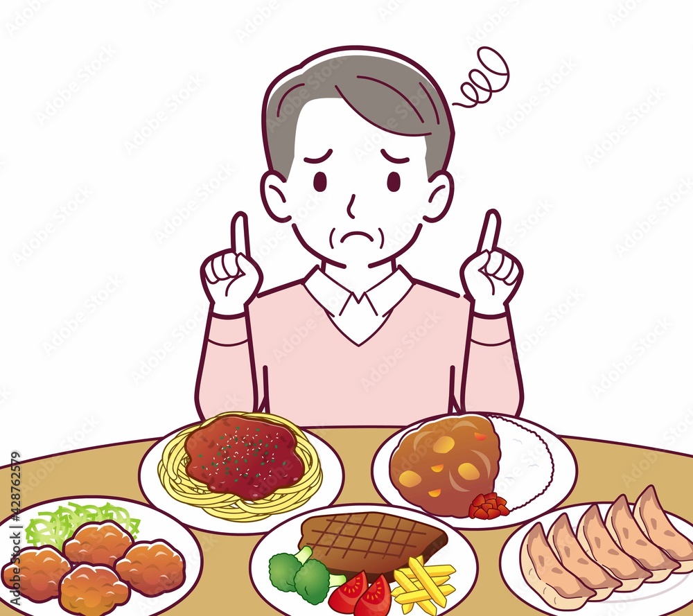 たくさん食べ物を食べる人