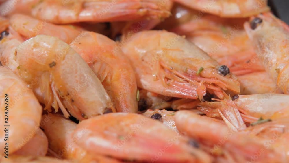 prawns close-up. Delicious shrimp. Fresh shrimp background. cooking prawns close-up. Delicious shrimp. Fresh shrimp background. cooking