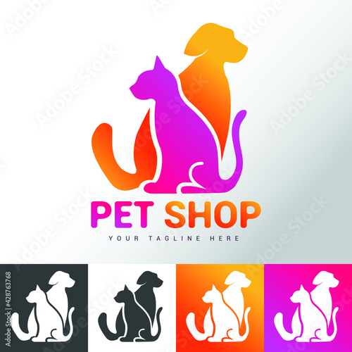 Petshop logo set
