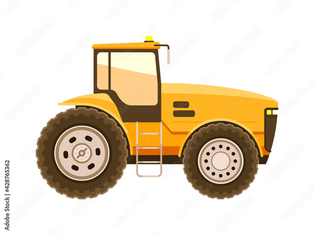 Tractor heavy technique isolated on white background