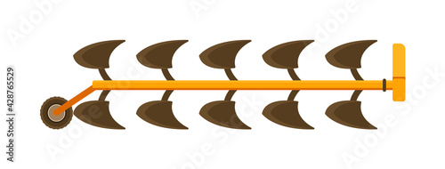 Plow instrument with spade for ground cultivation