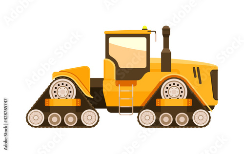 Planting and seeding tractor heavy machinery