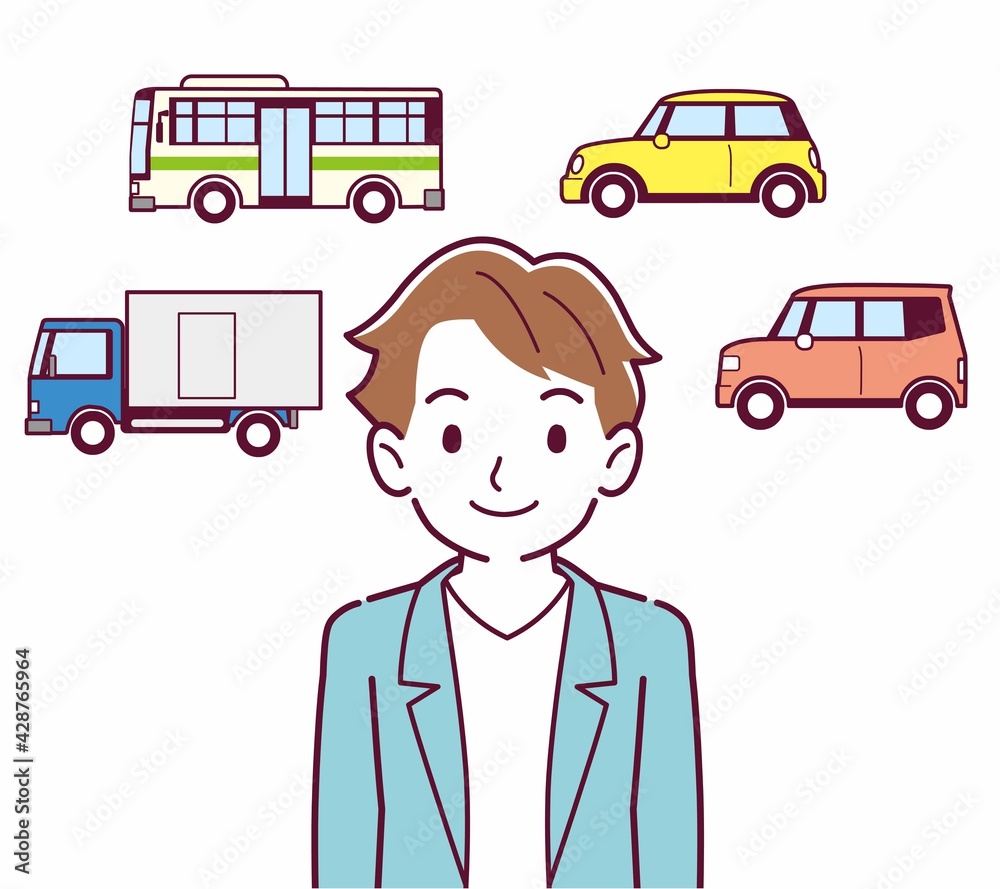 色々な交通手段を使う人 色々な交通手段を使う人