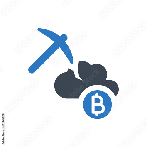 Cloud mining icon