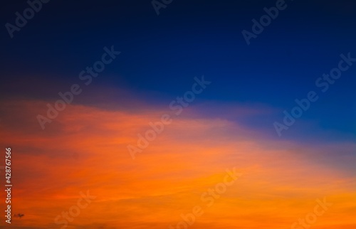 Beautiful sunrise sky background in the morning. Aerial view of misty sky at sunrise © The Stock Guy