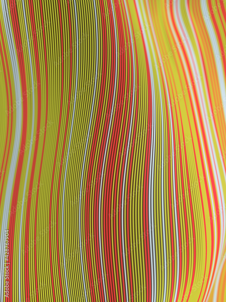 Wavy background of curving multi colored lines. Modern design with striped pattern. 3d rendering digital illustration Wavy background of curving multi colored lines. Modern design with striped pattern. 3d rendering digital illustration