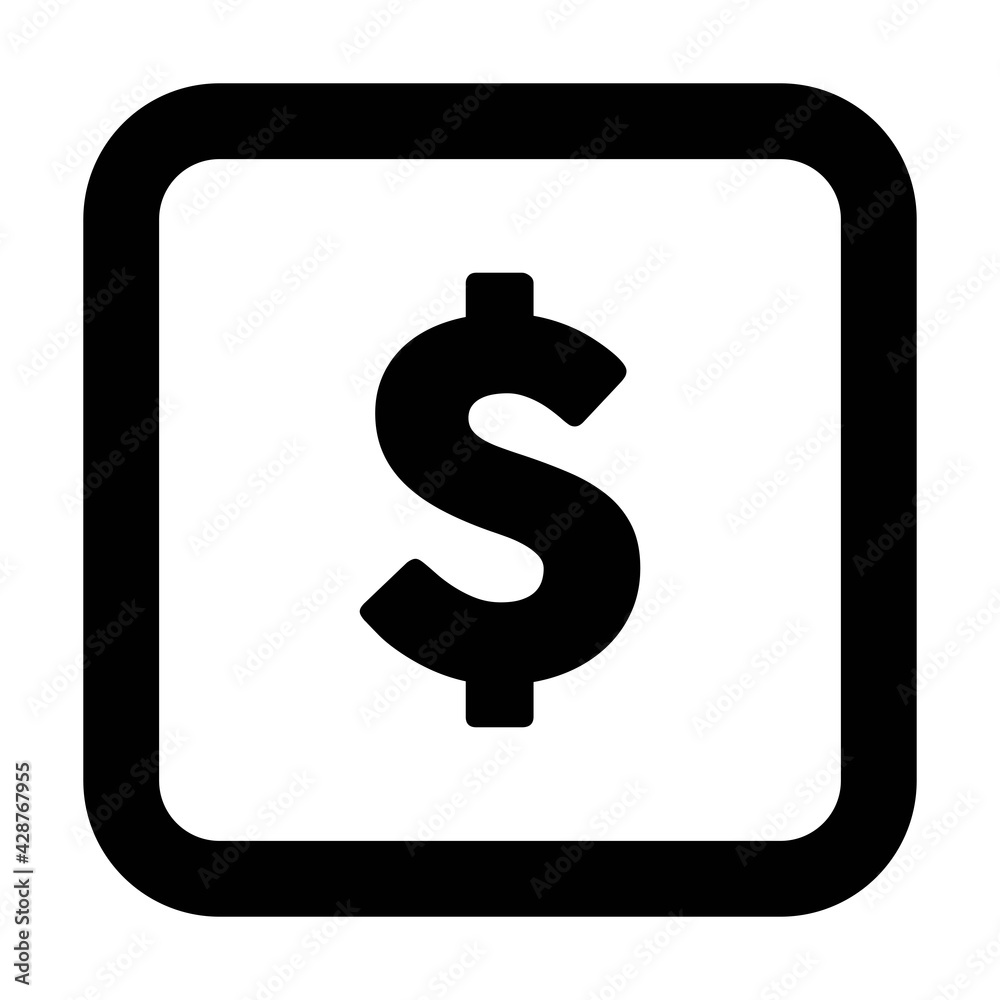 custom made wallpaper toronto digitalUSD symbol icon vector dollar sign symbol currency for business and finance in a flat color glyph pictogram illustration