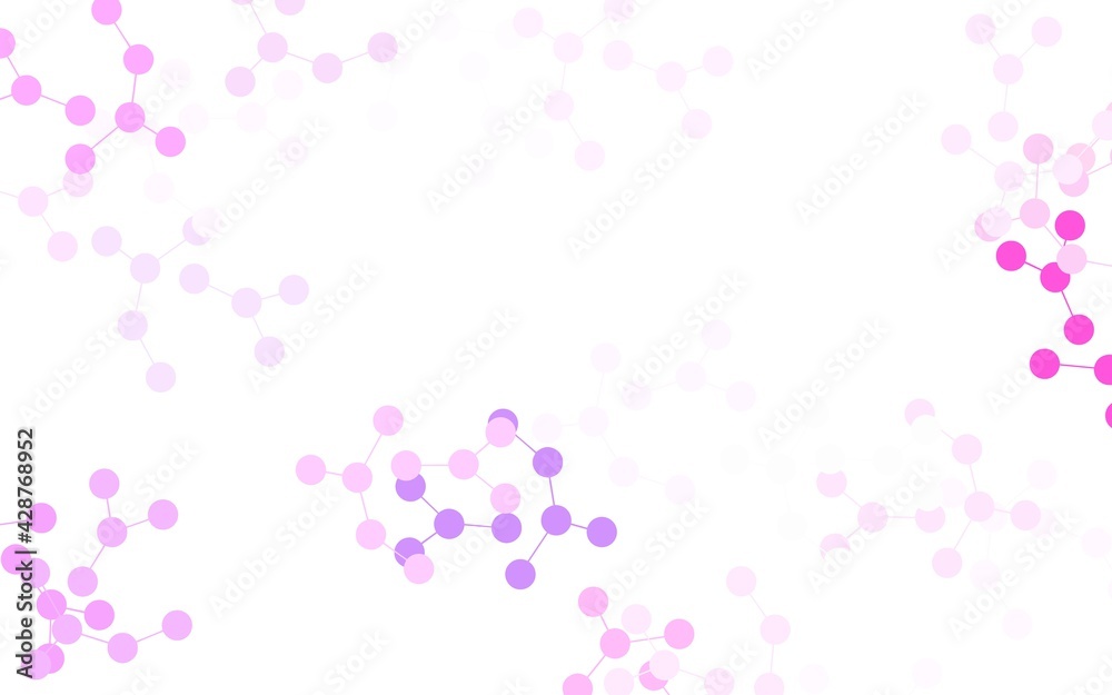 Light Purple, Pink vector pattern with artificial intelligence network.
