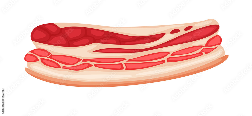 Sliced raw meat isolated on white background Sliced raw meat isolated on white background