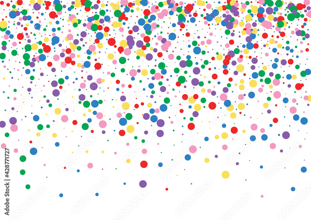 Multicolored Confetti Falling Illustration. Dot Party Background. Blue Vector Round. Red Random Circle Texture. Multicolored Confetti Falling Illustration. Dot Party Background. Blue Vector Round. Red Random Circle Texture.