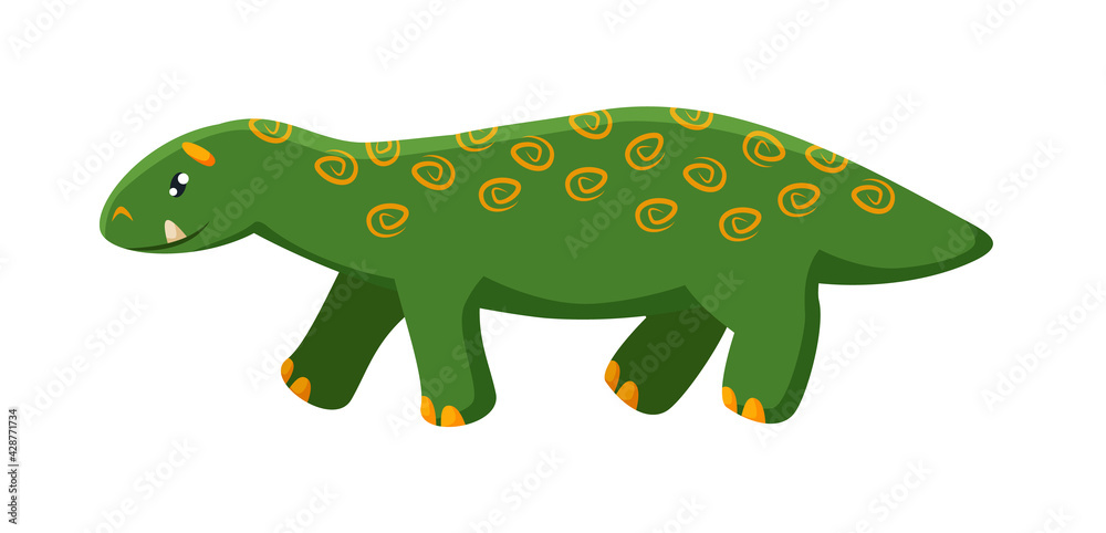 Obraz premium Cute dinosaur brontosaurus isolated on white background