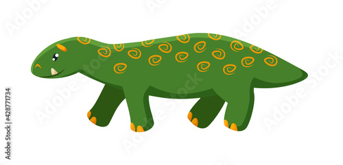 Cute dinosaur brontosaurus isolated on white background