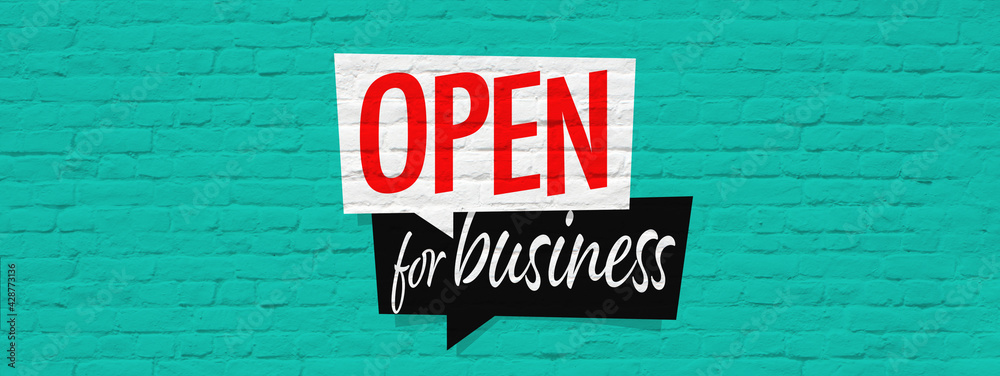 Obraz premium Open for business