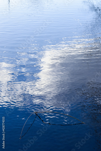 Reflections in water make a relaxing abstract background photo