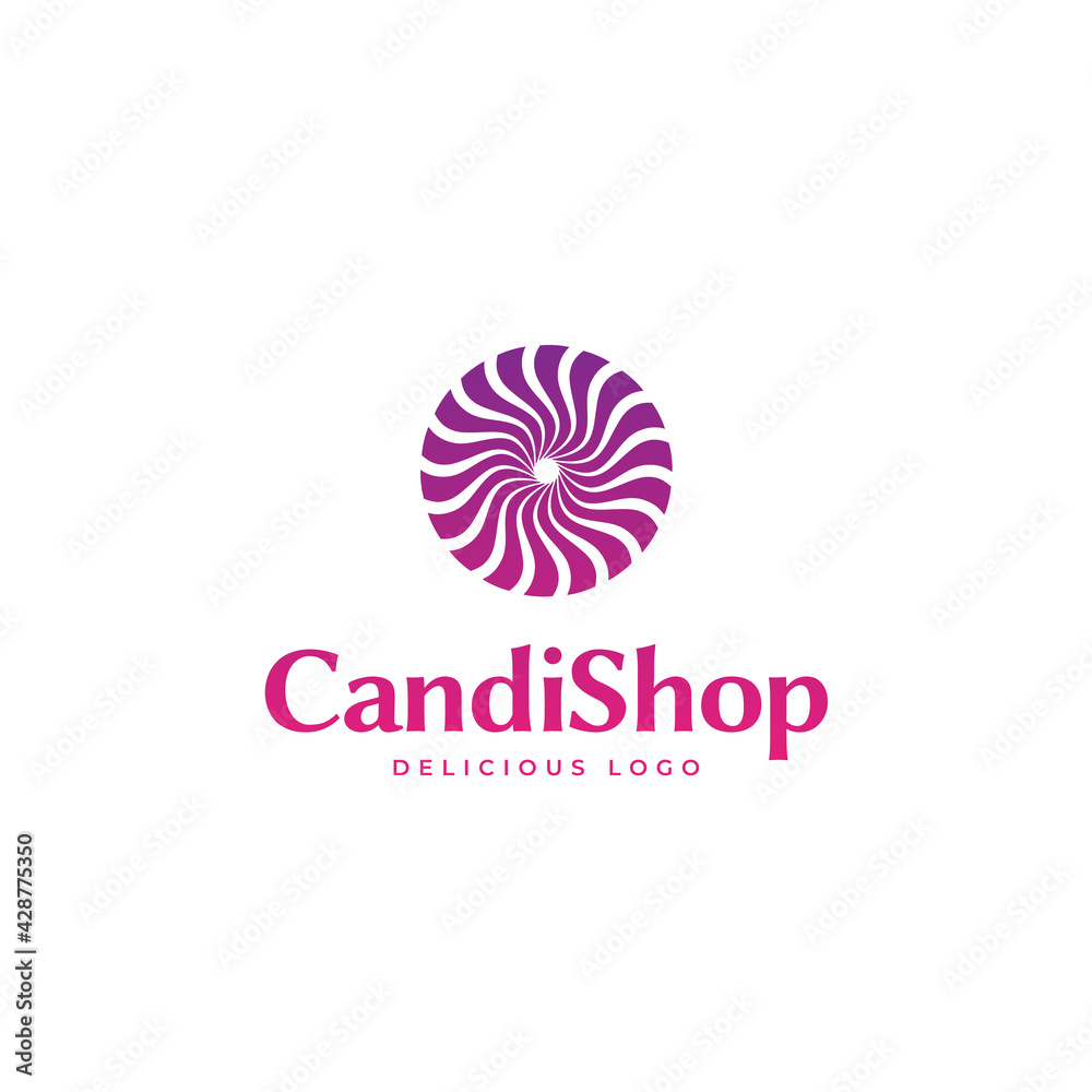 Candy Logo - Patisserie Logo Delicious Creamy Melting - Candy Shop