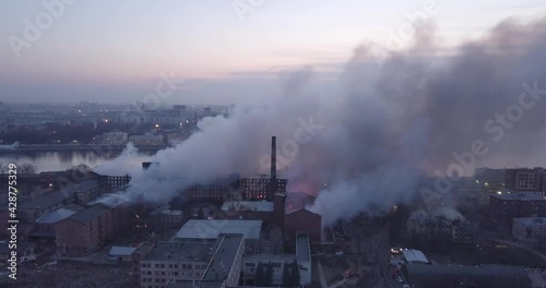 Nevskaya Manufactura is on fire