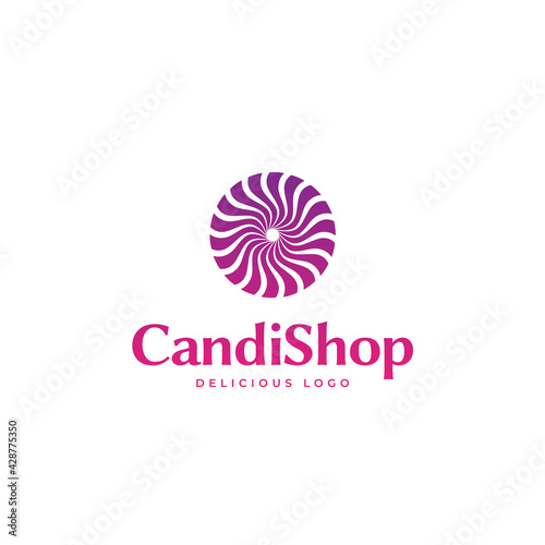 Candy Logo - Patisserie Logo Delicious Creamy Melting - Candy Shop