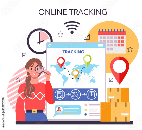 Suppliers online service or platform. B2B idea, global logistic