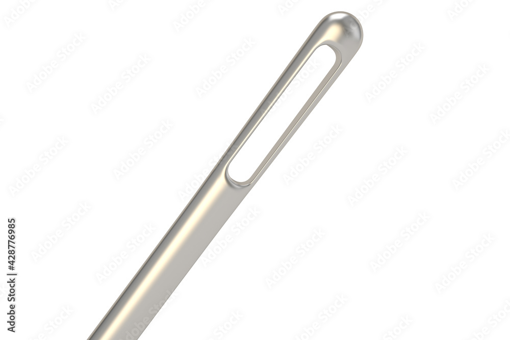 Big Tailor needle Isolated On White Background, 3D rendering. 3D illustration. Big Tailor needle Isolated On White Background, 3D rendering. 3D illustration.