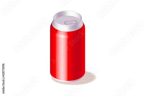 soda drink can isolated on white background