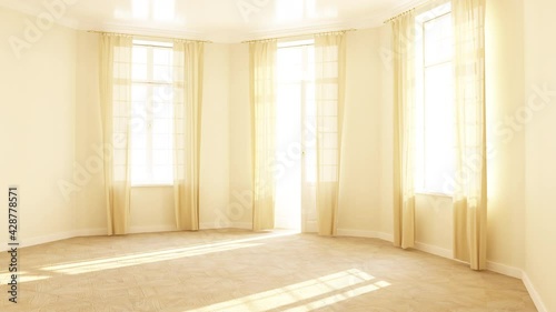 Wallpaper Mural Computer rendered photo realistic empty room Torontodigital.ca