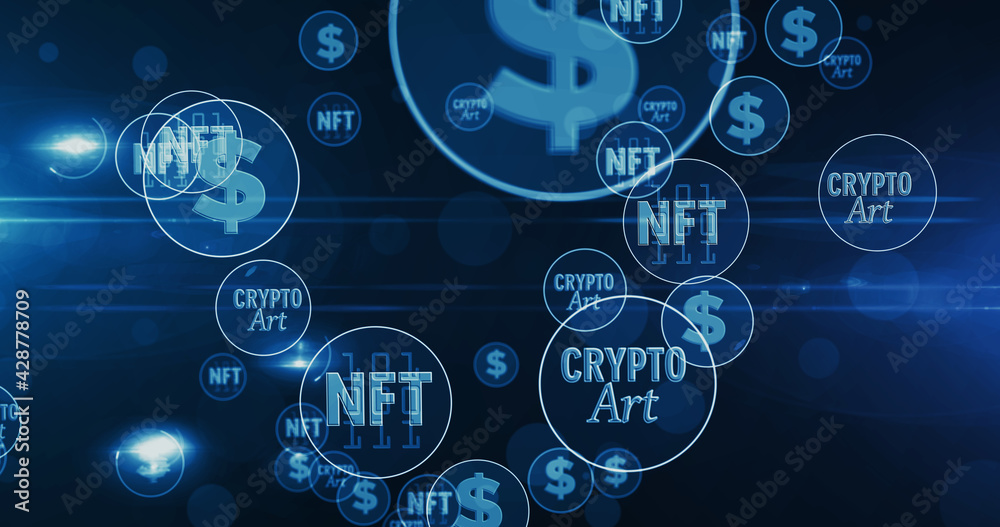 NFT Crypto Art symbols illustration