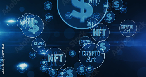 NFT Crypto Art symbols illustration