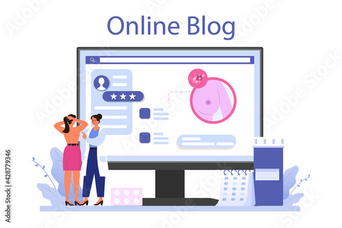 Mammologist online service or platform. Consultation with doctor