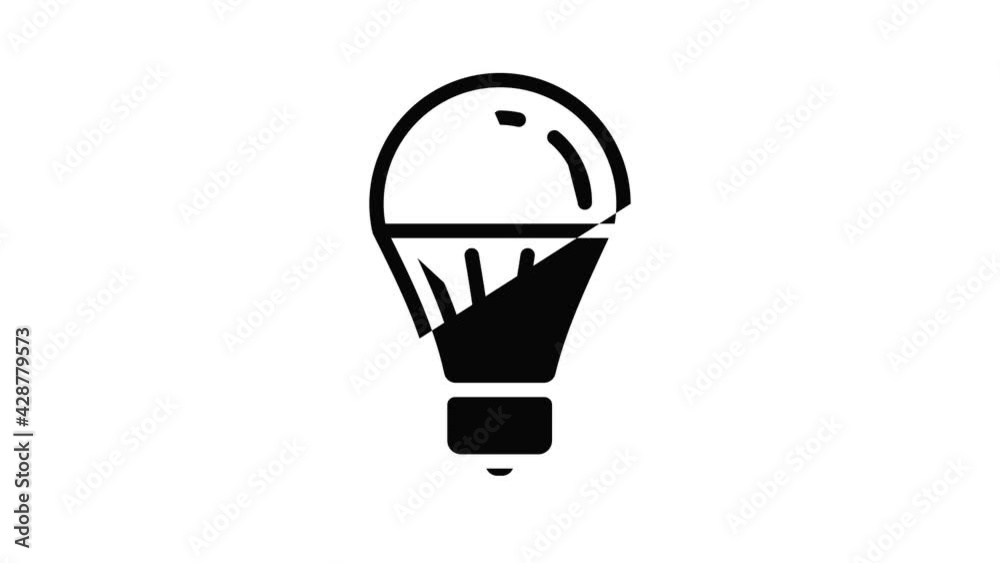 Save energy bulb icon animation outline best object on white background Save energy bulb icon animation outline best object on white background