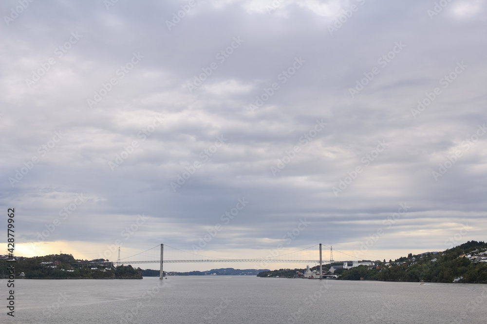 Bridge over fjord in Norway