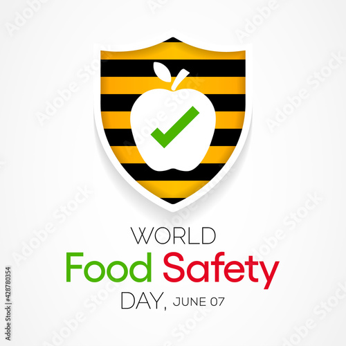 World Food Safety Day (WFSD) celebrated on 7 June every year, aims to draw attention and inspire action to help prevent, detect and manage foodborne risks. Vector illustration.