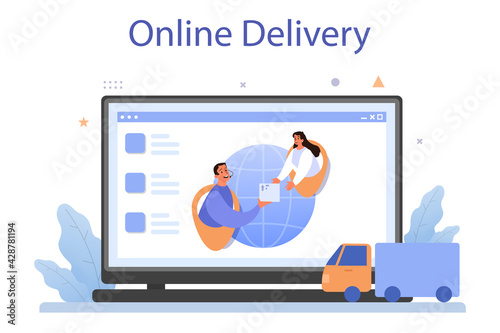 Raw material supply online service or platform. Suppliers, B2B idea,