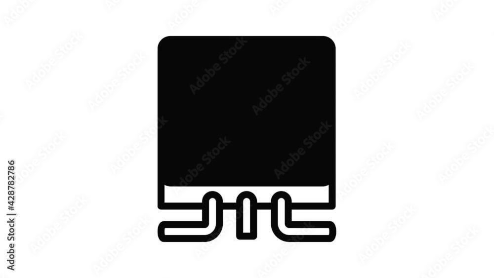 Electric commutator box icon animation outline best object on white background Electric commutator box icon animation outline best object on white background