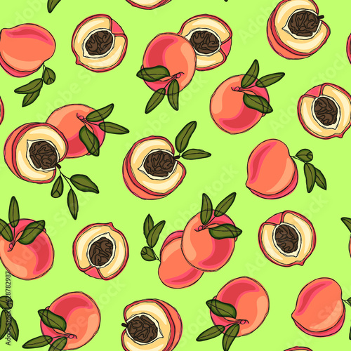Juicy peaches pattern