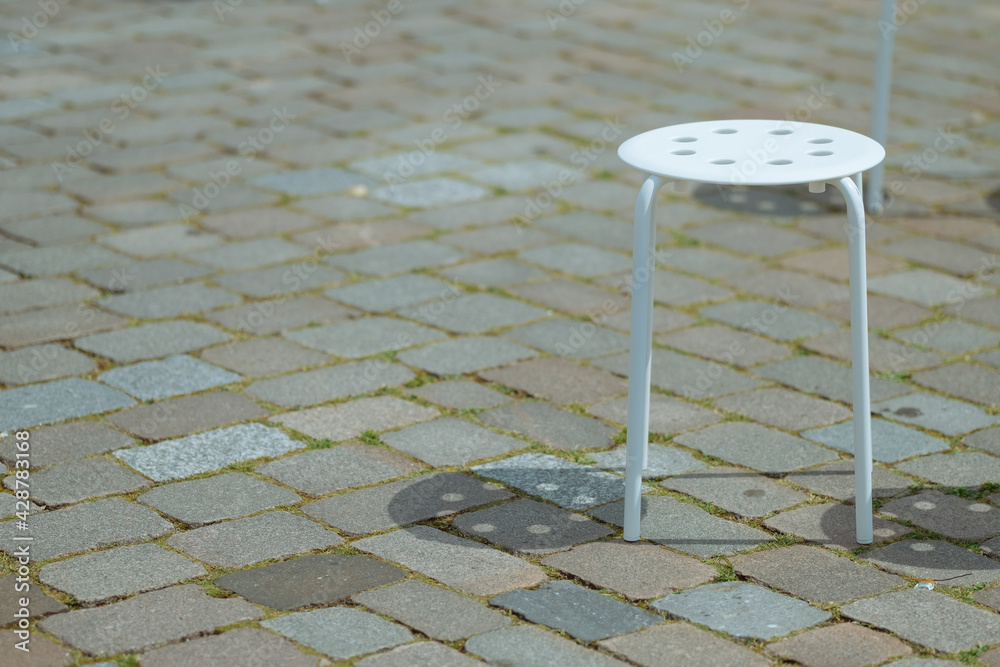 single stool on street single stool on street