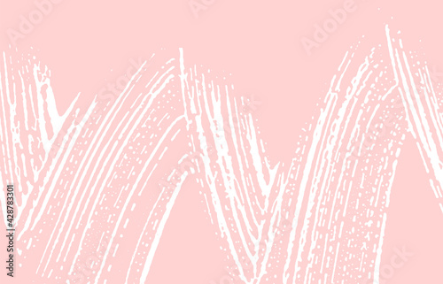 Grunge texture. Distress pink rough trace. Flawles