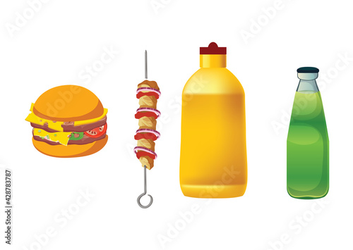 hamburger shish ketchup non-alcoholic