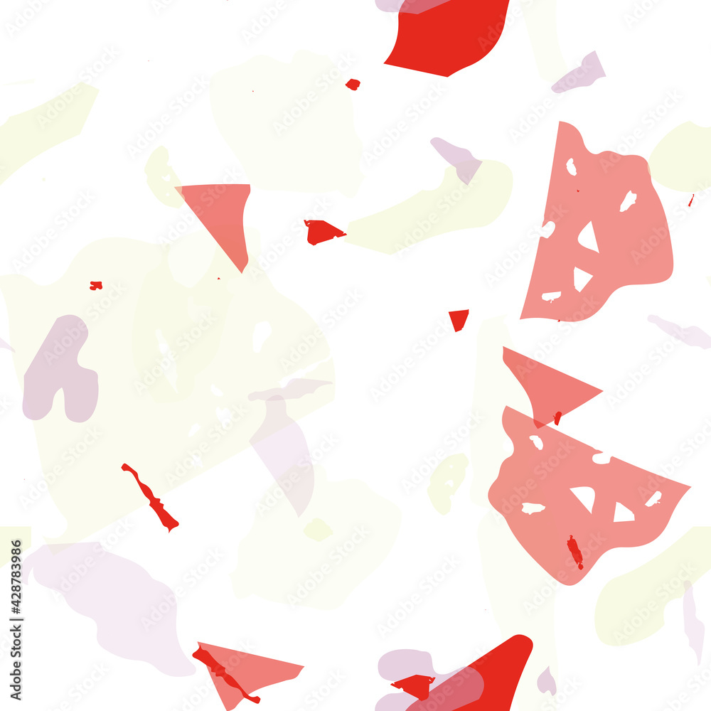 Terrazzo seamless pattern. Red realistic marble Terrazzo seamless pattern. Red realistic marble